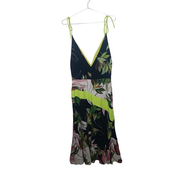 Christian Siriano  Hawaiian Print Tie Strap Dress SZ 10 Retail $1,200 - Picture 5 of 16